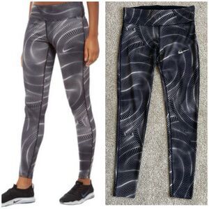 Nike Women's Essential Running Tight Full Length Leggings Size M Black Print